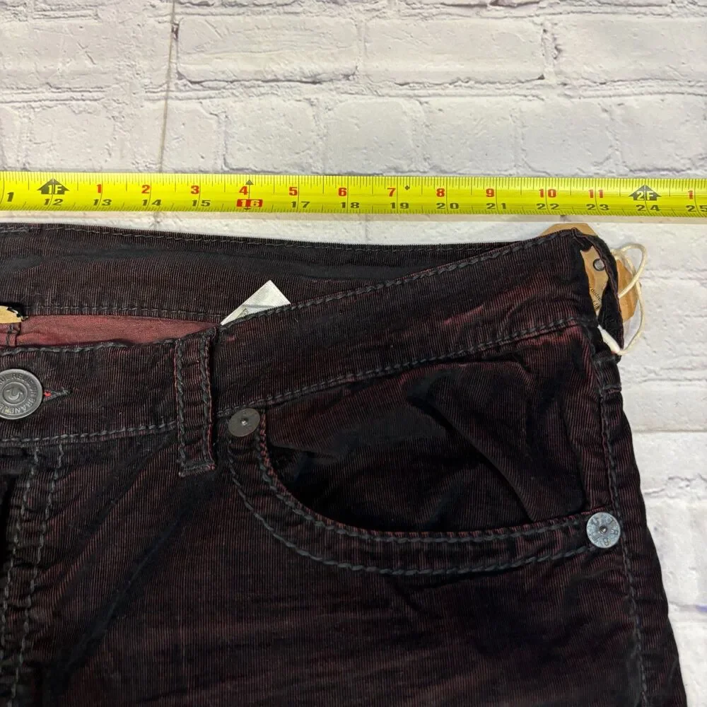NWT True Religion Men Geno Relaxed Slim Jeans Denim Size 42 Flap C127 -27
